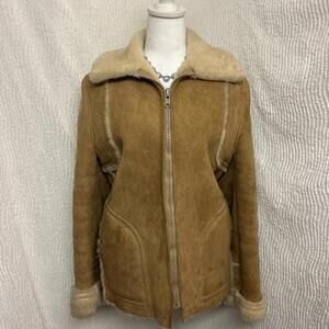 Women's Tan Shearling Jacket